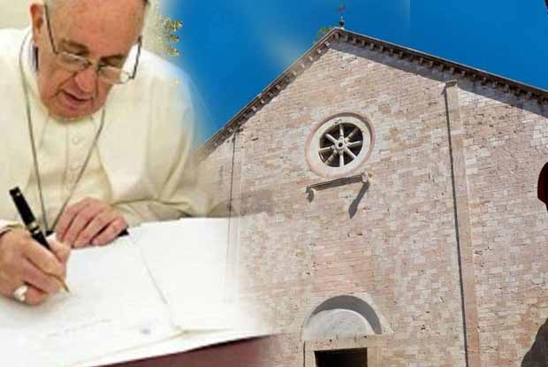 La lettera di Papa Francesco al Vescovo  di Assisi