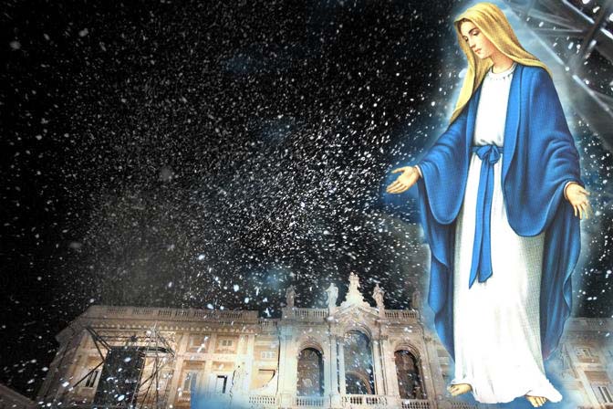 Il miracolo Mariano della neve in agosto